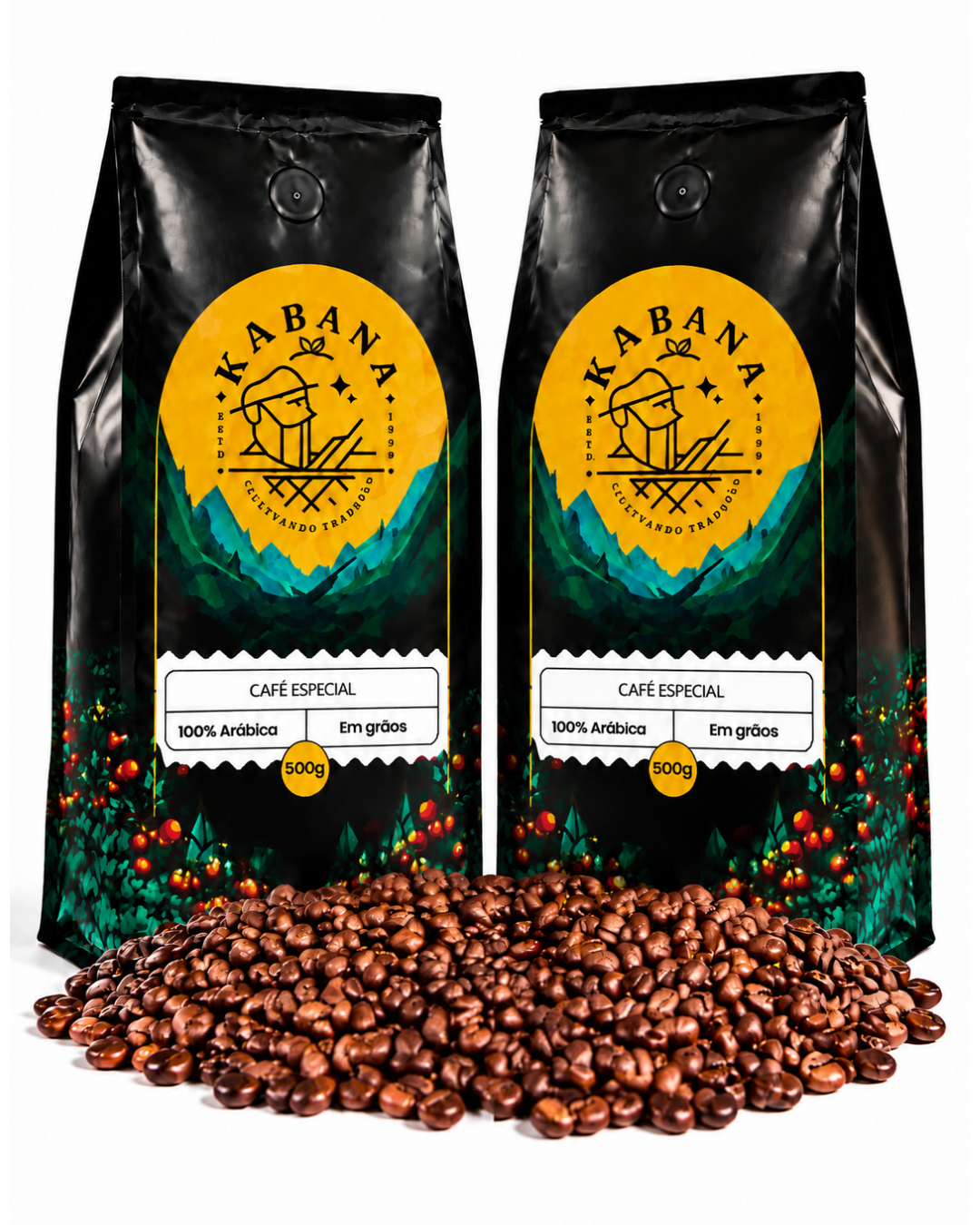 Kabana Coffee® Especial - 2 und. Café em grãos 500g (1 Kg)